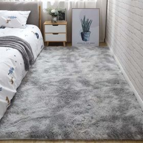 Soft Fluffy Area Rug for Bedroom and Living Room - Tie-dye Gray - 31.5*78.74inch