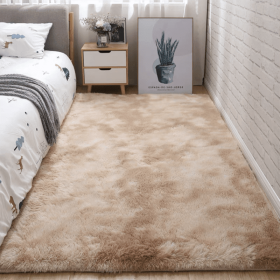 Soft Fluffy Area Rug for Bedroom and Living Room - Tie-dye Beige - 31.5*62.99inch
