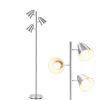 3-Light Floor Lamp Reading Light for Living Room - Silver - Floor Lamp