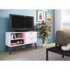 Manhattan Comfort Practical Dalarna TV Stand with 2 Open Shelves and 2-Drawers in White - Default Title