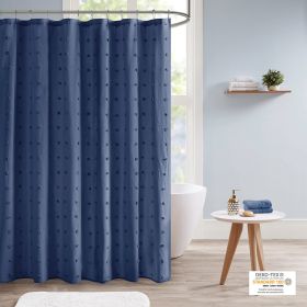Cotton Jacquard Pom Pom Shower Curtain - as Pic