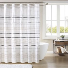 Cotton Printed Shower Curtain with Trims - as Pic