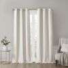 Tonal Printed Faux Silk Total Blackout Curtain Panel Pair(2 Pcs Window Panels) - as Pic