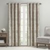 Knitted Jacquard Paisley Total Blackout Grommet Top Curtain Panel(Only 1 Pc Panel - as Pic