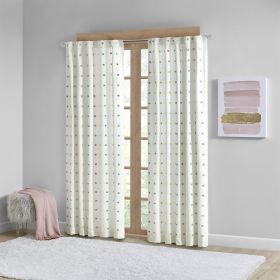 Cotton Jacquard Pom Pom Curtain Panel(Only 1 Pc Panel) - as Pic