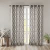 Fretwork Print Grommet Top Window Curtain Panel(Only 1 Pc Panel) - as Pic