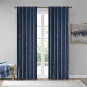 Room Darkening Poly Velvet Rod Pocket/Back Tab Curtain Panel Pair(2 Pcs Window Panels) - as Pic