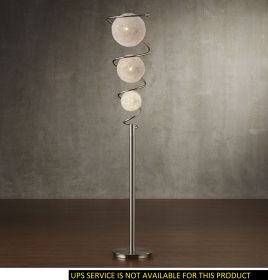 Luxurious Living Room Floor Lamp 1pc Sparkling Decorative Designer Home Decor Floor Lamp, 3 Wire-Wrapped Balls Night Light - as Pic
