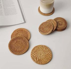 Rattan Coasters;  Table Décor Set of 6 - 6