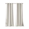 Tonal Printed Faux Silk Total Blackout Curtain Panel Pair(2 Pcs Window Panels) - as Pic