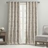 Knitted Jacquard Paisley Total Blackout Grommet Top Curtain Panel(Only 1 Pc Panel - as Pic