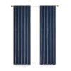 Room Darkening Poly Velvet Rod Pocket/Back Tab Curtain Panel Pair(2 Pcs Window Panels) - as Pic