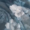 Printed Floral Twist Tab Top Voile Sheer Curtain - as Pic