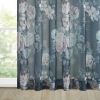 Printed Floral Twist Tab Top Voile Sheer Curtain - as Pic