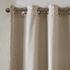 Knitted Jacquard Damask Total Blackout Grommet Top Curtain Panel(Only 1 Pc Panel) - as Pic