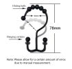 Double Shower Curtain Hooks Stainless Steel Rolling Shower Rings for Curtain Rod, Set of 12Pcs - Matte Nickel - 12 Pieces Hooks