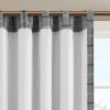 Plaid Faux Leather Tab Top Curtain Panel with Fleece Lining(Only 1 Pc Panel) - as Pic