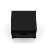 Manhattan Comfort Rockefeller 1.0 Mid-Century- Modern Nightstand with 1-Drawer in Black - Default Title