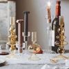 Vintage Glass French Style Candlestick Crystal Glass Candle Holders Simple Wedding Romantic Candlelight Dinner Home Decoration - A