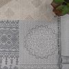 NAAR Guros Collection 2X8 Gray/White /Medallion Indoor/Outdoor Area Rug - as Pic