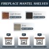 48" Rustic Wood Fireplace Mantel , Wall-Mounted & Floating Shelf for Home Decor - as Pic