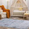5 x 7 Feet Modern Rectangular Soft Shag Area Rug for Living Room Bedroom - Light Gray