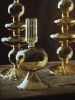 Vintage Glass French Style Candlestick Crystal Glass Candle Holders Simple Wedding Romantic Candlelight Dinner Home Decoration - A