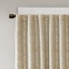 Jacquard Lined Total Blackout Rod Pocket/Back Tab Curtain Panel(Only 1 Pc Panel) - as Pic