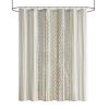 Cotton Printed Shower Curtain with Chenille - as Pic