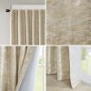 Jacquard Lined Total Blackout Rod Pocket/Back Tab Curtain Panel(Only 1 Pc Panel) - as Pic