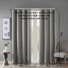 Printed Heathered Blackout Grommet Top Curtain Panel(Only 1 Pc Panel) - as Pic