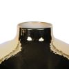 Elegant Celadon Marble Ceramic Vase with Gold Accents - Timeless Home Decor - as Pic