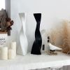 Creative Floor Vase Tall Ceramic Vase Black And White Nordic Simple Spiral Vase Living Room Desktop Ceramic Ornaments Home Decor - Basic white - China