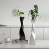 Creative Floor Vase Tall Ceramic Vase Black And White Nordic Simple Spiral Vase Living Room Desktop Ceramic Ornaments Home Decor - Basic white - China