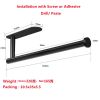 Paper Towel Holder Under Cabinet, Adhesive Stailess Steel Paper Towel Rolls Holder Wall Mount for Kitchen Bathroom - Black