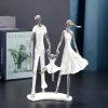 NORTHEUINS Resin Family Statues Nordic Creative Abstract Figurines for Interior Home Living Room Desktop Decoration Accessories - Family Statue