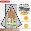 Magnetic Mesh Curtain Hands-free Fly Mesh Door Curtain - Black