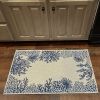 Home Decor Coastal Bordered Coral Reef Indoor/Outdoor Accent Rug - Navy|Beige - 7'6" X 9'5"