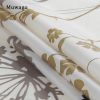 Muwago Silhouette Flower Shower Curtains Polyester Fabric Plants Brown Beige Leaves Waterproof Mildew Floral Bathroom Curtains - W78"*H72"