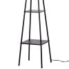 69" Metal Etagere Floor Lamp;  Charcoal Finish - LED Bulb Included