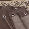Muwago Sterling Chocolate Farmhouse Style Bathroom Curtain Polyester Waterproof Fabric Bathing Cover Brown Shower Curtain - W72"*H72"