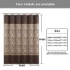 Muwago Sterling Chocolate Farmhouse Style Bathroom Curtain Polyester Waterproof Fabric Bathing Cover Brown Shower Curtain - W78"*H78"