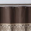 Muwago Sterling Chocolate Farmhouse Style Bathroom Curtain Polyester Waterproof Fabric Bathing Cover Brown Shower Curtain - W72"*H72"