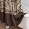 Muwago Sterling Chocolate Farmhouse Style Bathroom Curtain Polyester Waterproof Fabric Bathing Cover Brown Shower Curtain - W72"*H72"
