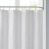 Super Waffle Textured Solid Shower Curtain - as Pic