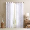 Grommet Top Sheer Bird on Branches Burnout Window Curtain(Only 1 Pc Panel) - as Pic
