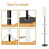 74.8in Tall Floor Lamp with Shade 3200K Warm Yellow Light Modern Standing Lamp Decorative Lamp with Foot Switch  - Floor Lamp