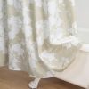 Muwago Vintage White Large Print Shower Curtain Beige Waterproof And Anti-Mould Bathing Partition Curtain Fabric Bathroom Decor - W78"*H72"
