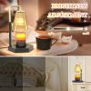 Candle Warmer Lamp Dimmable And Timer Candle Warmer Height Adjustable For Jar Scented Candles For Home Decor Amber Glass And Black Base - Black