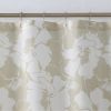 Muwago Vintage White Large Print Shower Curtain Beige Waterproof And Anti-Mould Bathing Partition Curtain Fabric Bathroom Decor - W78"*H72"